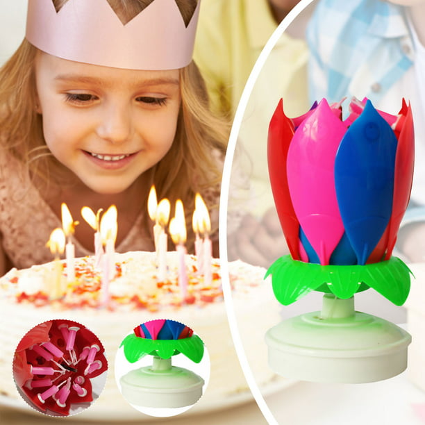 Vela giratoria electrónica para pastel velas de loto regalo de fiesta  Ehuebsd innovador vela Musical de cumpleaños para decoraciones de  Decoración de Pastel DIY | Bodega Aurrera en línea