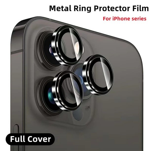 Protector de lente de cámara para iPhone 12 Pro Max, Kucheed vidrio  templado individual cubierta de lente de cámara, adhesivo de anillo de  metal para