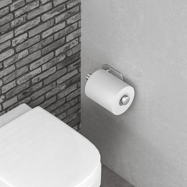 2 portarrollos baño Soporte papel higiénico plata mate Porta rollos adhesivo  WC 4052025440176