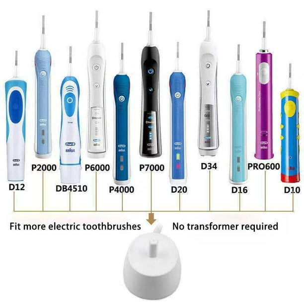 Cargador de cepillo de dientes eléctrico portátil ABS Autocontrol para Oral  B D12 D20 D16 D10
