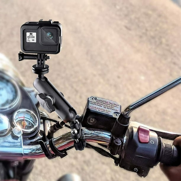 Soporte Para Cámara Soporte de abrazadera para cámara de acción, montaje de  manillar de bicicleta de Moto de 360 ​​° para GoPro Hero8/7/6/5