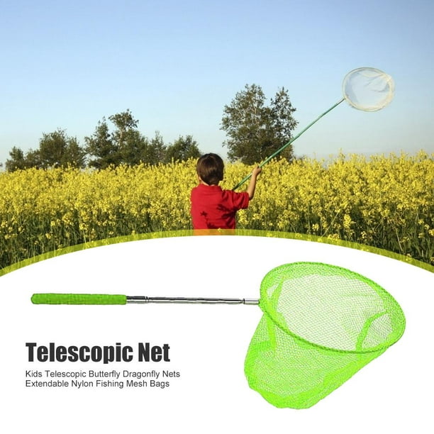 Kids Telescopic Butterfly Dragonfly Nets Extensible Fish Mesh Bags (Verde)  Tmvgtek pescar