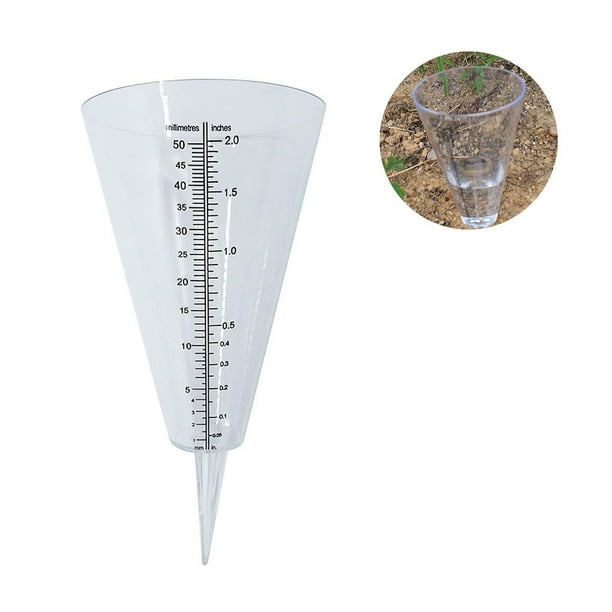Pluviómetro cónico de cono para medición de patio de jardín al aire libre