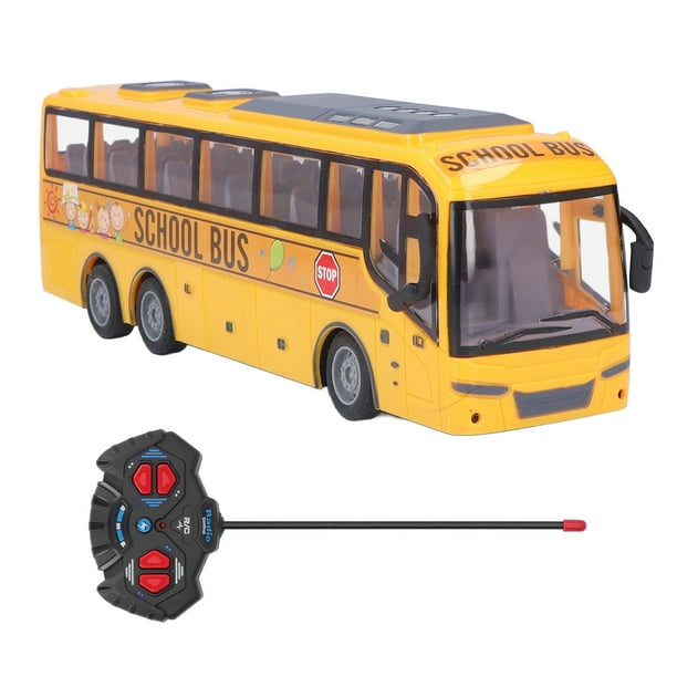 powertrc R/C autobús escolar Juguete de Radio Control Coche para Niños con  volante Mando a Distancia, luces y sonidos