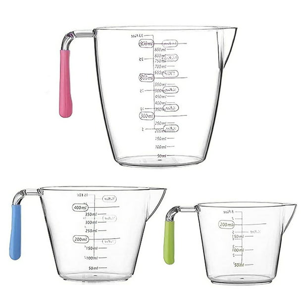 Jarras medidoras de vidrio | Tazas de cocina para hornear | Tazas medidoras  | Medidor grande | Utensilios de cocina, B