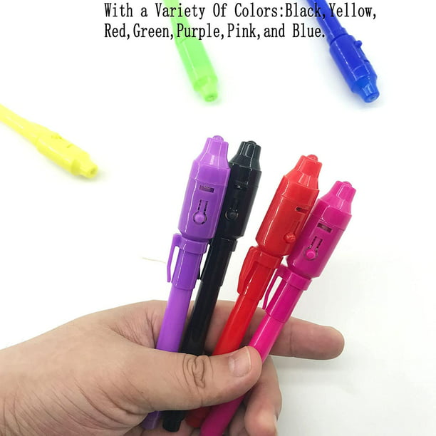 Bolígrafo de tinta invisible para niños, 16 piezas: bolígrafos espía con  luz UV, recuerdos de fiesta, premios para estudiantes de aula escolar