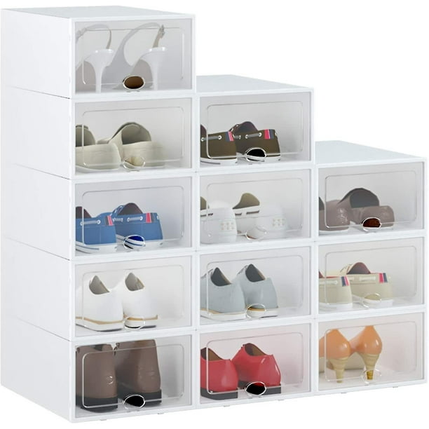 Cajas para Zapatos Transparentes, 12 Cajas de Zapatos