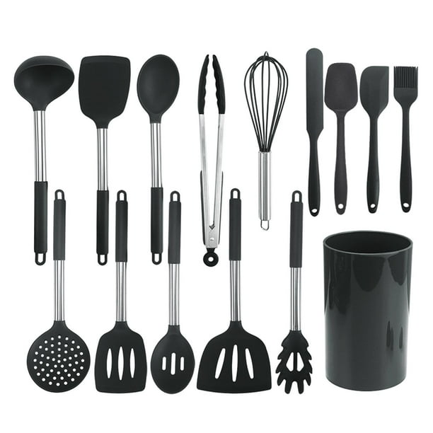  Juego de utensilios de cocina de acero inoxidable de 25 piezas, Kit de utensilios de cocina y herramientas antiadherentes, Juego de  utensilios de cocina duraderos aptos para lavavajillas