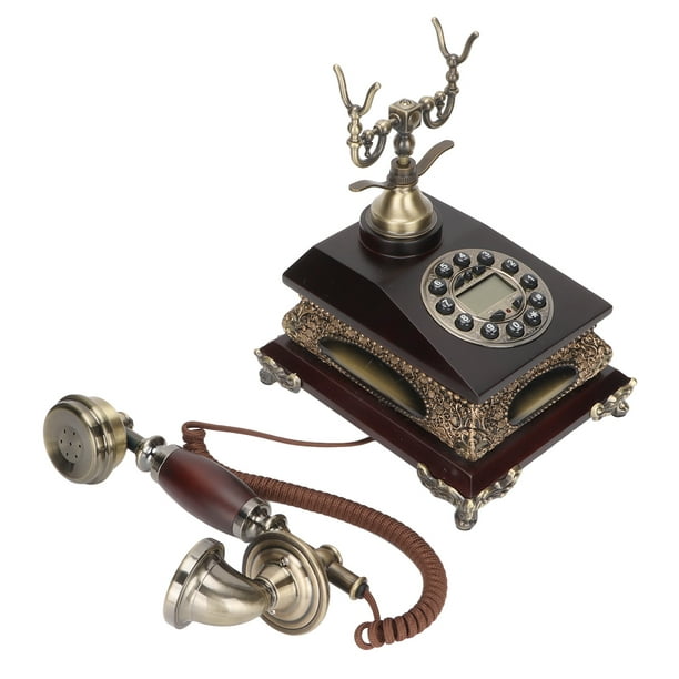 Teléfonos decorativos antiguos de bronce Teléfonos antiguos/Teléfono retro  Teléfono de oficina en casa