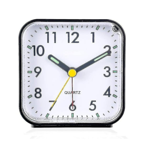 RV (Blanco) Reloj despertador analógico silencioso que no hace