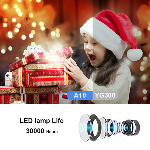 TransJee A10 Proyector Mini LED LCD 1080P para Cine en Casa con HD