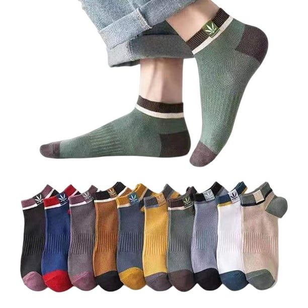 10 pares de calcetines tobilleros para hombre, calcetines suaves de corte  bajo que absorben el sudor Salvador Calcetines tobilleros para hombre