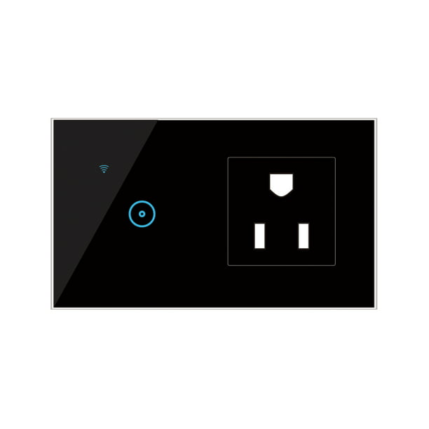 Interruptor inteligente wifi Sin Neutro con capacitor (1 via) apagadores  inteligentes de pared c/ panel táctil, control remoto x App, compatible con  Alexa, Google home y Smart life (2.4WiFi) Happy Life Interruptor