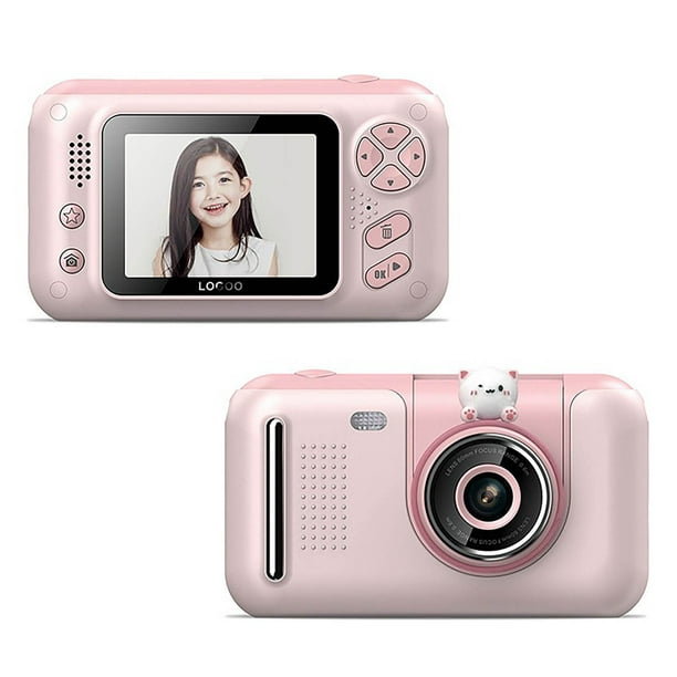 Juguete Cámara infantil con lente abatible para selfie, cámara digital HD  para niñas de 3 4 5 6 7 8 AMMAO TOY230209-1443toy
