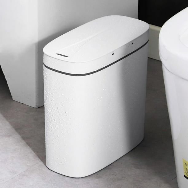 Cubo de basura inteligente automático, cesto de basura para reciclaje, bote  de basura, cubo de basura de inducción inteligente sin contacto para sala  Blanco Macarena bote de basura de cocina