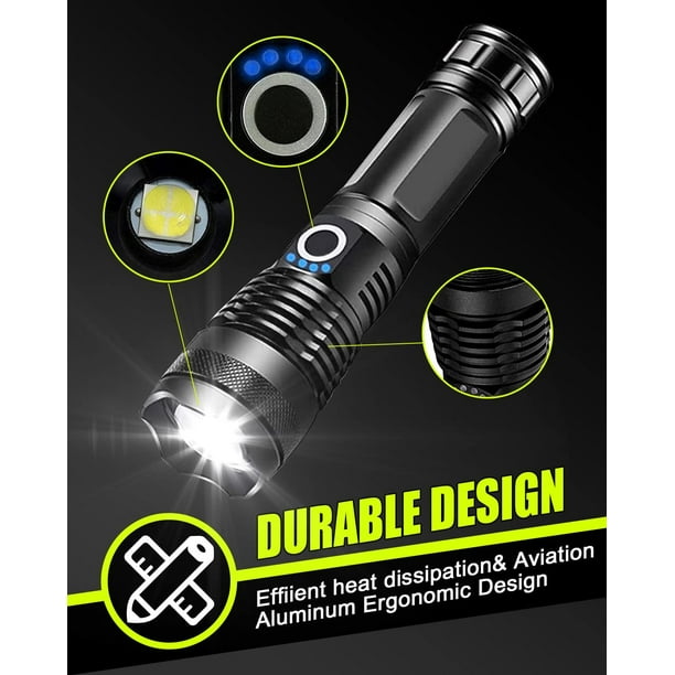 Linterna brillante, luces de flash XHP50 5 luces de flash Linternas pequeñas  Diseño exquisito