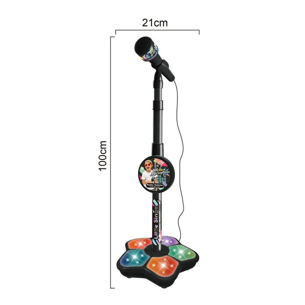 Maquina De Karaoke Para Niños Microfono Soporte Con Luces Juguetes  Educativos