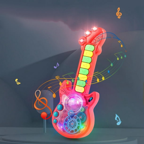 Mini guitarra musical interactiva, guitarra de sonido ligero, juguete  musical electrónico, guitarra de juguete electrónico, para fiesta de  Macarena juguetes musicales