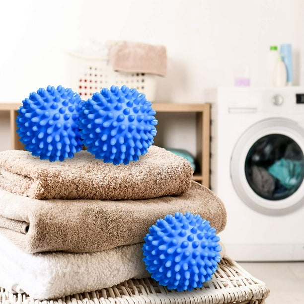Se pueden reutilizar 8 piezas de bolas para lavadora y secadora para  reemplazar la lavadora para secar el suavizante de telas y ahorrar dinero.  La lavadora secadora se puede reutilizar para limpiar