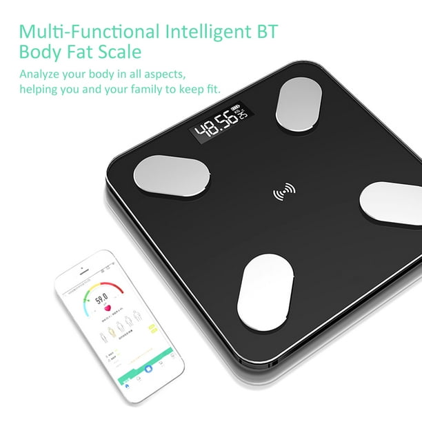 Escala de grasa corporal inteligente multifuncional BT4.0 Peso corporal  digital electrónico