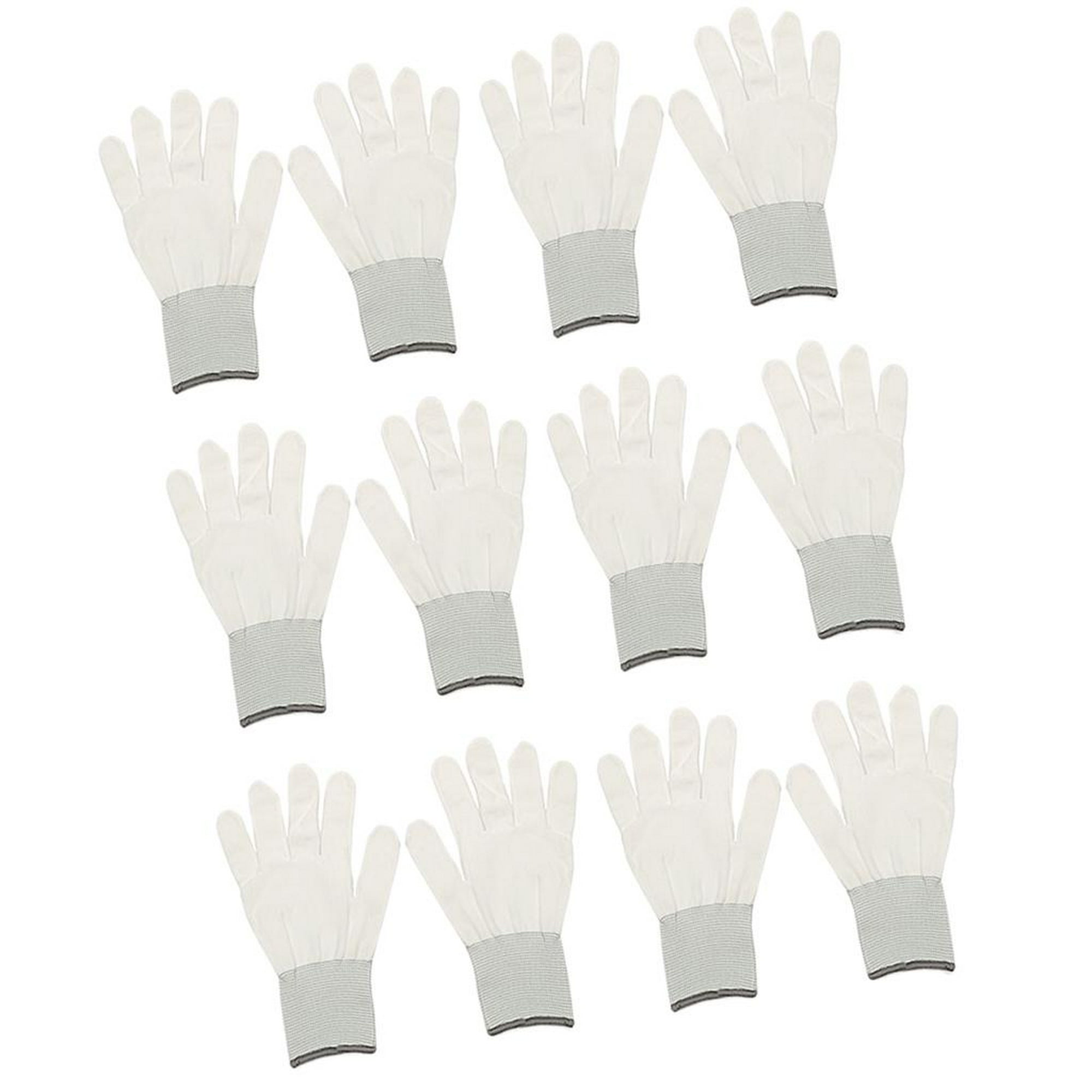 Guantes de algodón blanco 14 pares Guantes de protección de enfermería  Guantes de tela blanca Cómodos Transpirables Cuidado de la piel Inspección  de joyas Trabajo diario oso de fresa Producto electrónico