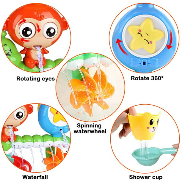 Juguetes de baño para niños pequeños de 1 a 2 años de edad, niña de 3 años,  juguetes de agua para bañera de bebé recién nacido en edad preescolar