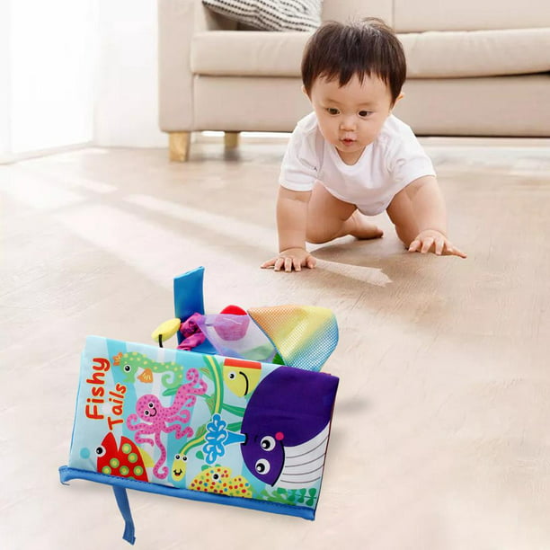 Libro para bebés Libro arrugado con sonido susurrante Mordedor Viaje Coche  Juguete 0-6 meses 2 pieza Zulema libros para niños juguetes de aprendizaje