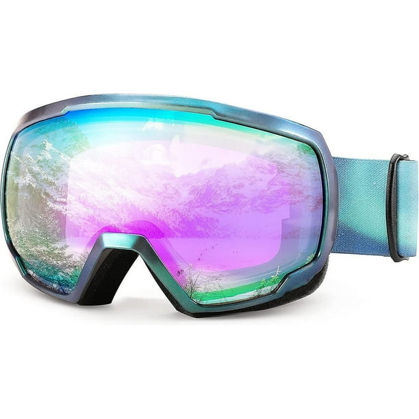 VELAZZIO - Gafas de esquí para niños, gafas de snowboard OTG, antiniebla,  lentes de doble capa, 100% protección UV