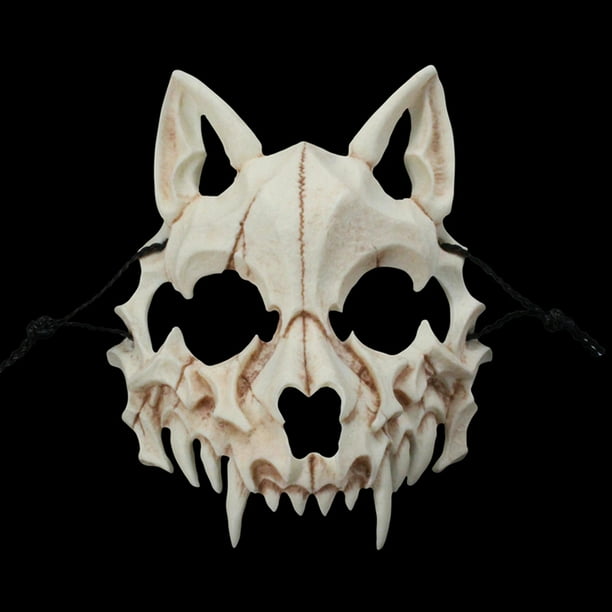 Máscara de hombre lobo de Dios dragón japonés para Halloween, máscara de  esqueleto de Animal, máscara de resina Unisex para fiesta y espectáculo  YUNYI BRAND Deportes