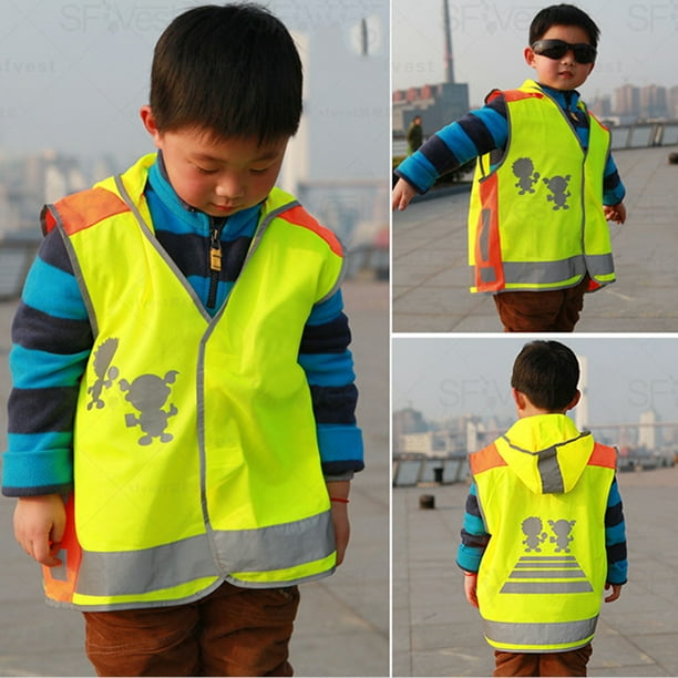 SFVest Chaleco reflectante de seguridad para niños de alta visibilidad  Abrigo reflectante para jardín de infantes