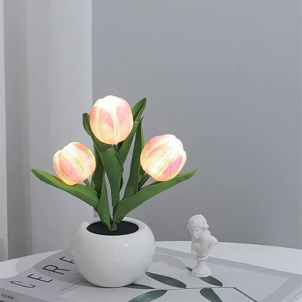 lampara de tulipanes, lampara de noche flor lampara tulipanes de