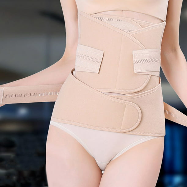 3 en 1 Post Cintura del vientre Cinturón de pelvis Faja abdominal Corsé  Beige XL Sunnimix Entrenador de cintura para mujer