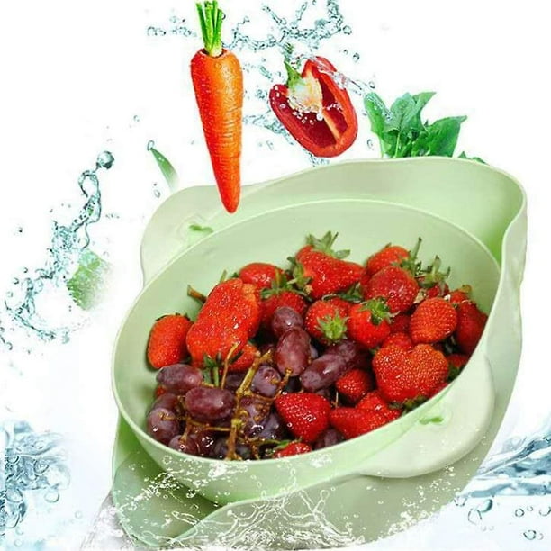 Cuenco multifuncional para escurrir frutas y verduras, cesta escurridor de  alimentos con boquilla, cesta escurridor de frutas y verduras, para lavar