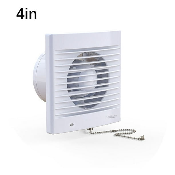 Ventilador extractor de baño silencioso, ventilador de pared y ventana para  cocina, baño, jardín de invierno y garaje con interruptor con cable - 4  pulgadas