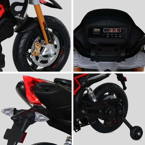 TOBBI Motocicleta eléctrica de 12 V para niños, moto de cross con ruedas de  entrenamiento para niños pequeños de 3 a 8 años, motocicleta a batería