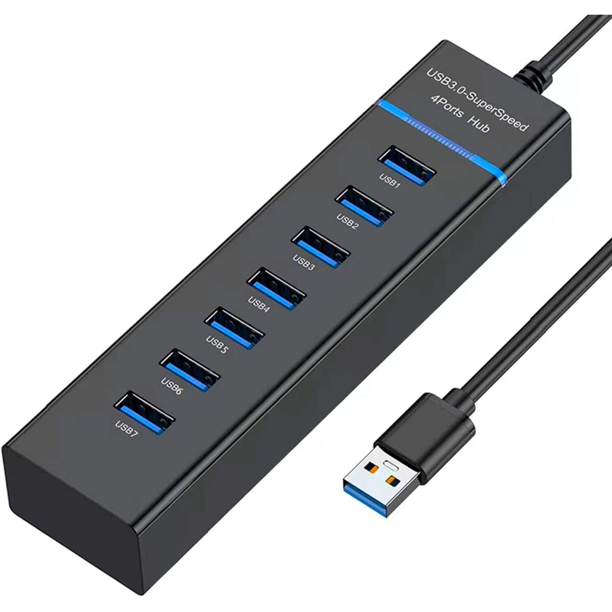 Concentrador USB 3.0, concentrador USB vienon de 4 puertos USB Splitter USB  expansor USB para laptop, Xbox, unidad flash, disco duro, consola