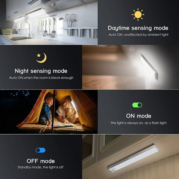 Luz LED Para Gabinete Lámpara Inalámbrico De Armario Sensor De Movimiento  Cocina