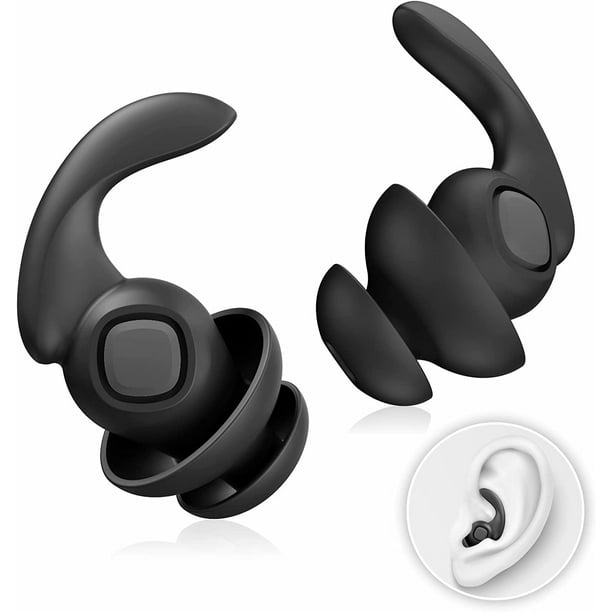  Tapones para los oídos para reducción de ruido, tapones para  los oídos con cancelación de ruido, tapones para los oídos de protección  auditiva, tapones para los oídos suaves y reutilizables para 