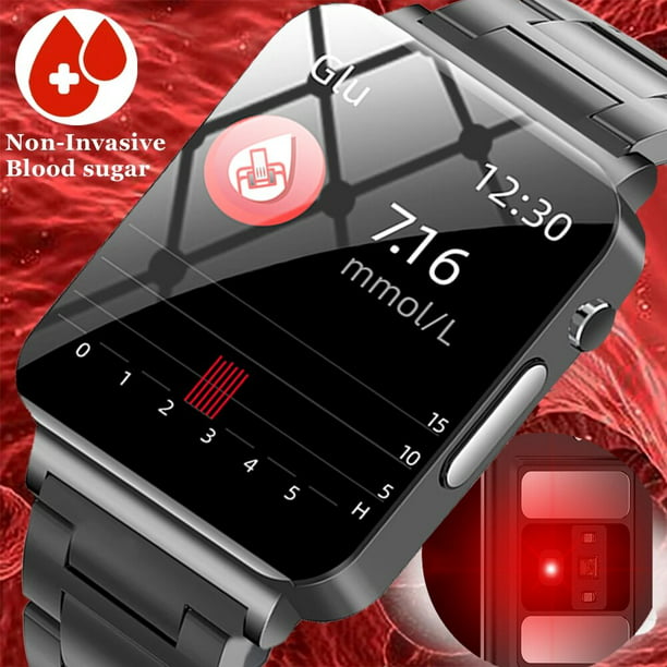 Smartwatch de monitoreo de glucosa en sangre no invasivo unisex