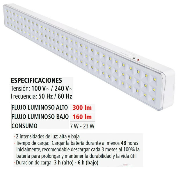 Lámpara LED, de Emergencia IUSA, Lineal, 90 LED, Consumo de 7 W - 23 W. -  Tienda IUSA
