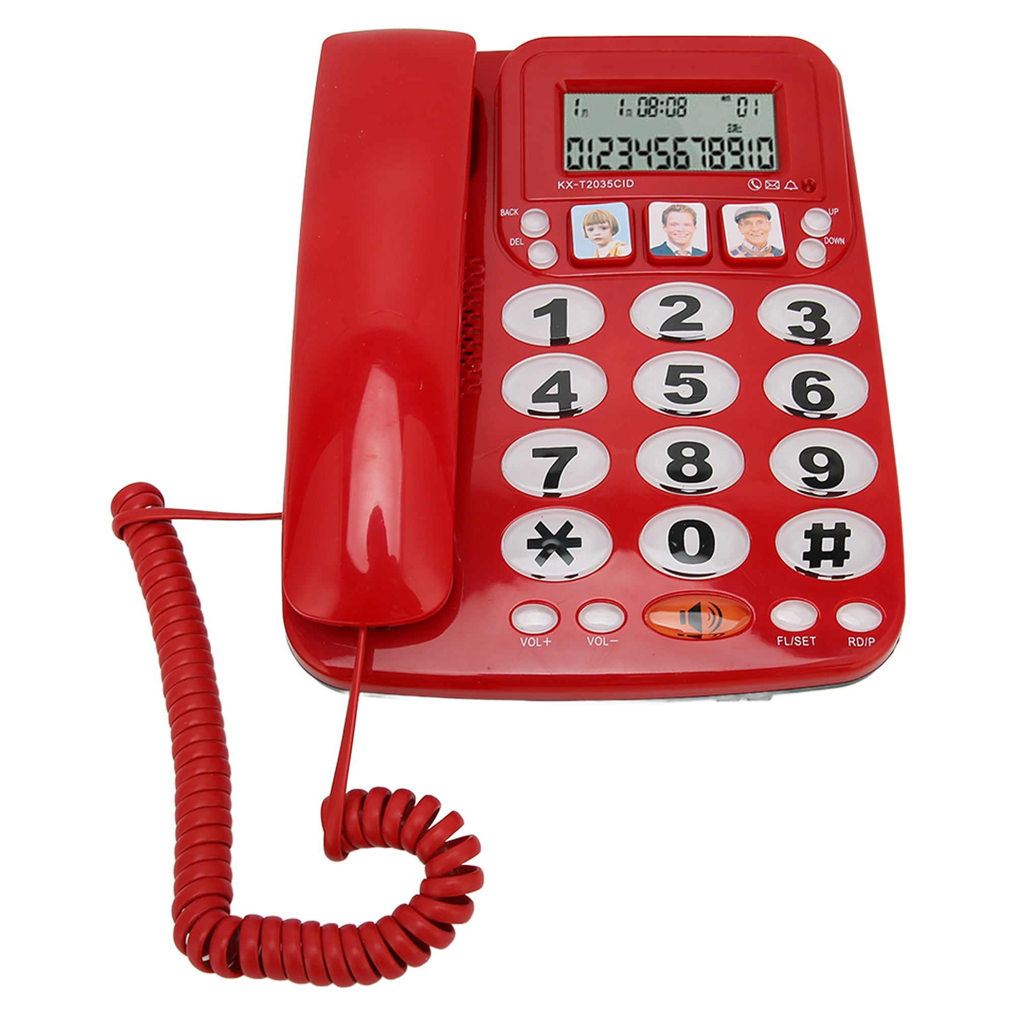 Teléfono fijo con cable con identificación de llamadas, teléfonos  domésticos montables en la pared con redireccionamiento del último número