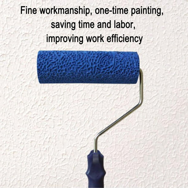 Rodillo de pintura para decoración de pared, rodillo de pintura de 5  pulgadas, rodillo de herramientas de cepillo de goma para empapelar  habitación