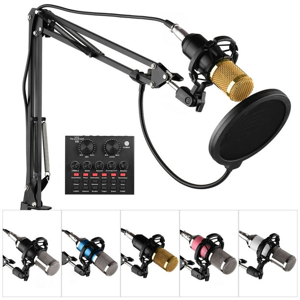 Kit de micrófono de condensador XLR, micrófono profesional de