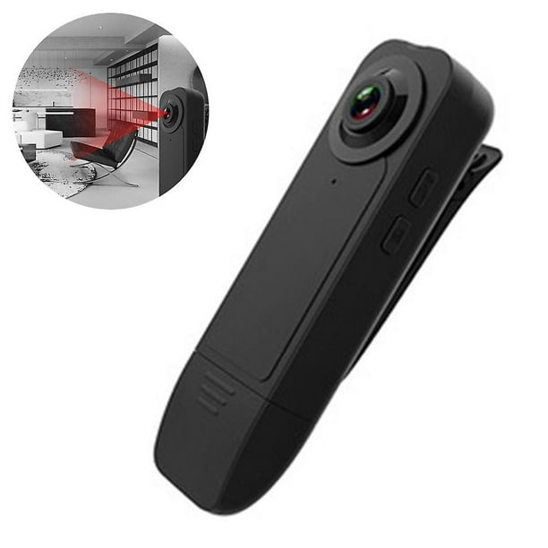 Mini cámara de cuerpo con clip, cámaras de seguridad portátiles