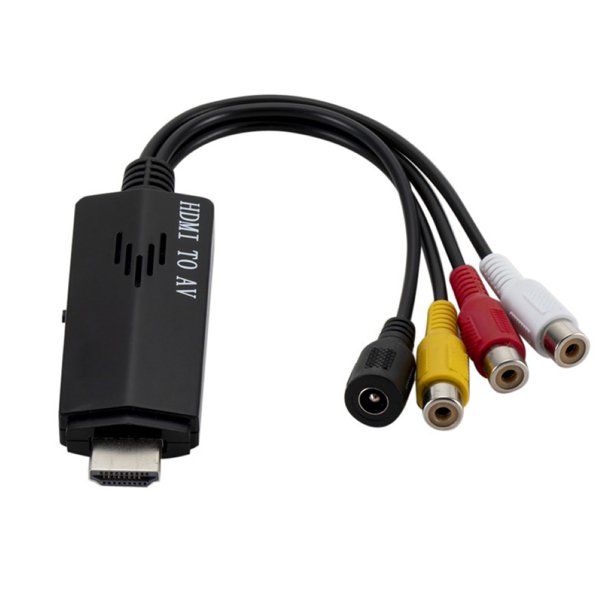 Adaptador Hdmi a Av - Adaptador de sincronización de audio y video Hdmi a  Rgb de 1080p para convertidor de componentes Rca