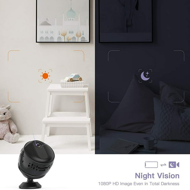1080P Mini botón Cámara espía Mensaje de alerta de visión nocturna