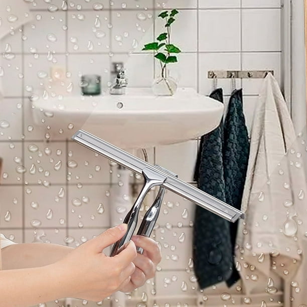 Limpiador De Vidrios Para Duchas Ventanas Espejos + Colgador 