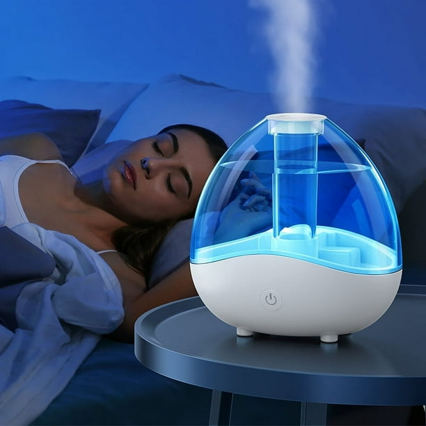 Humidificadores para dormitorio humidificador pequeño portátil de 101fl oz  luz colorida de niebla fría para bebés humidificador de escritorio – Yaxa  Store