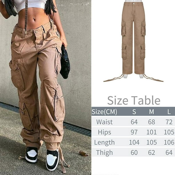Moda Streetwear bolsillos de pata ancha cintura alta pantalones denim  rectos Vintage cargo Pants Baggy Jeans Mujer - China Jeans y pantalones  vaqueros precio