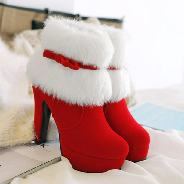 de mujer, de nieve, zapatos de invierno con forro cálido, botines de , botas de Soledad Botines de mujer Tacones altos | Walmart en línea